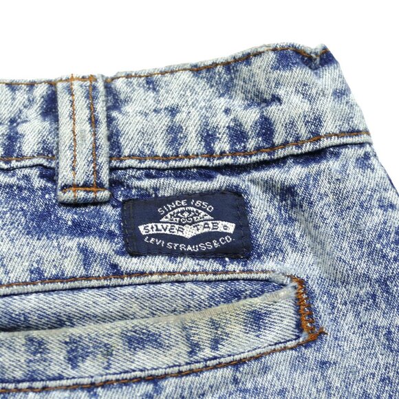 Vintage 80s Skater Levi Strauss Silver Tab Acid Stone Wash Jeans Sz 33 x 34 - Picture 7 of 12
